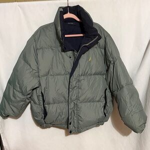 Nautica Reversible Jacket W/Hood, Down & Feathers, Size L, NWOT, MAKE AN OFFER!!